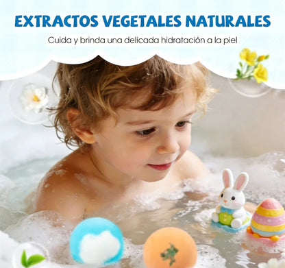 Bombas de baño para niños con juguete marino sorpresa en su interior