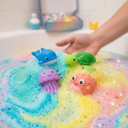 Bombas de baño para niños con juguete marino sorpresa en su interior