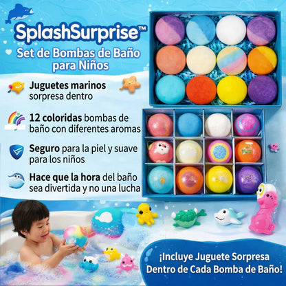 Bombas de baño para niños con juguete marino sorpresa en su interior