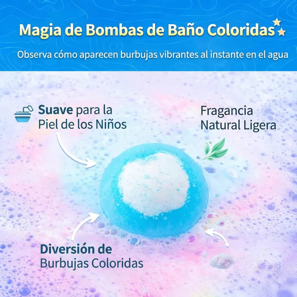 Bombas de baño para niños con juguete marino sorpresa en su interior